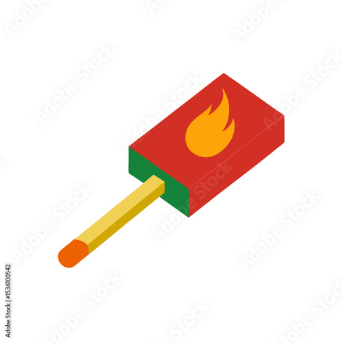 matchbox on white background  