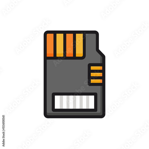 memory card on white background  .svg