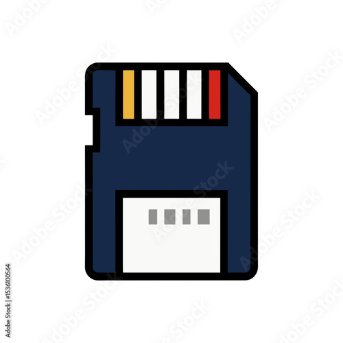 memory card on white background  