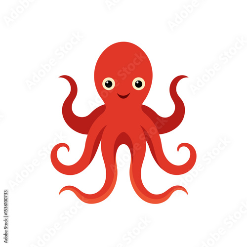 octopus on white background 