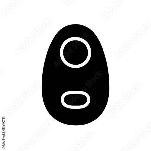 Pet training clicker – represents dog behavior training device, solid icon