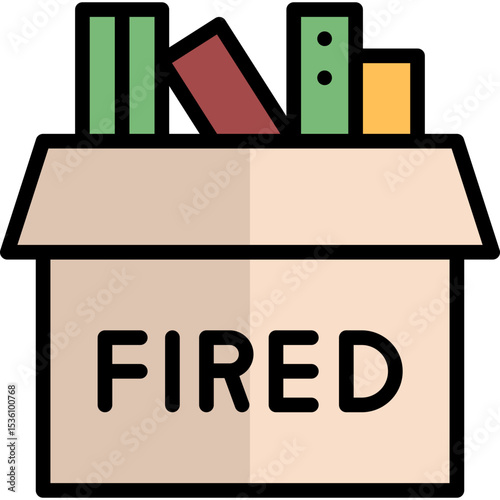 fired icon illustration design with filled outline