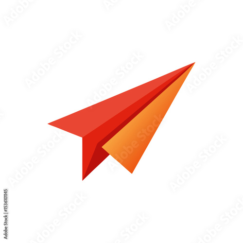 paper airplane on white background  .svg