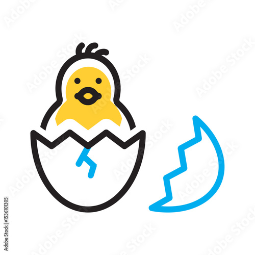 Vector multi color icon for Beginner
