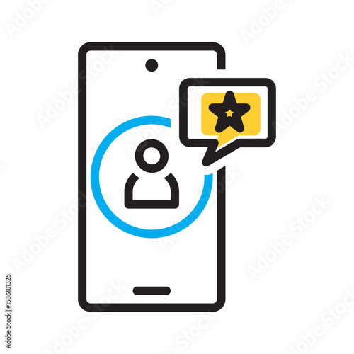 Vector multi color icon for New user
