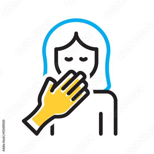 Vector multi color icon for Rape