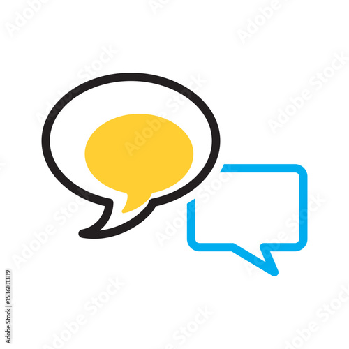 Vector multi color icon for Speech bubble