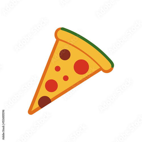 pizza slice on white background  .svg