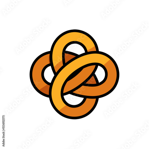 rope knot on white background  