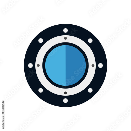 ship porthole on white background  .svg