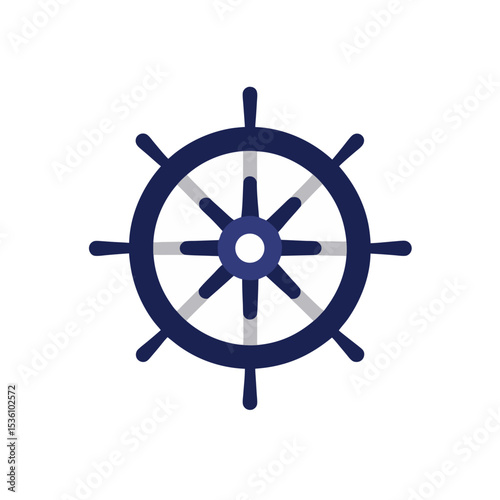 ship s wheel on white background  .svg