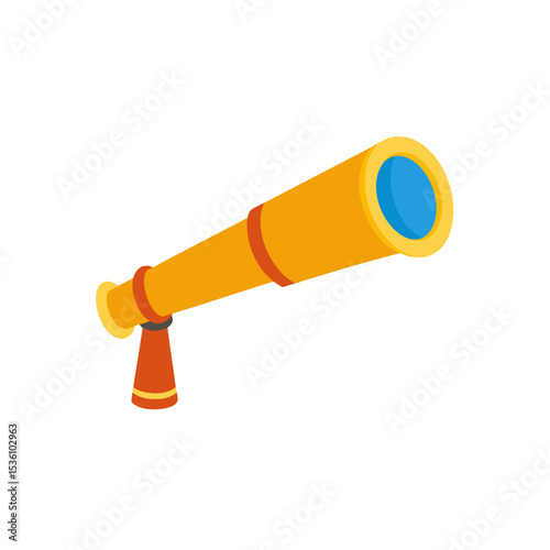 spyglass on white background