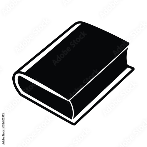 Closed book illustration detailed vector graphic of a shut book ideal for education literature or reading themes