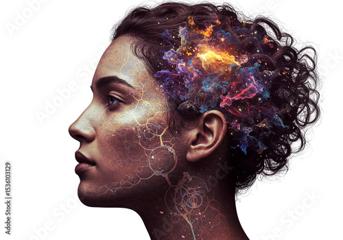 Neurodiversity Awareness Human Brain Galaxy Mental Health