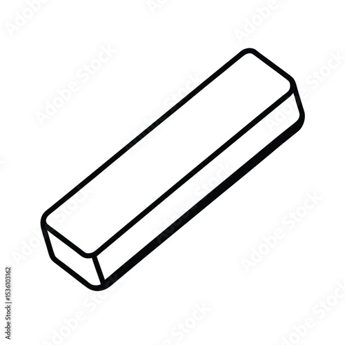 High resolution vector graphic of a realistic eraser for design projects
