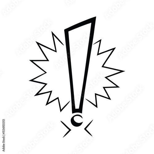 High resolution exclamation mark graphic versatile vector design for print and web use