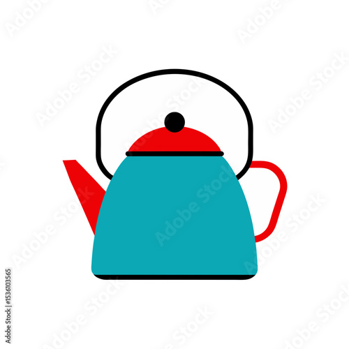tea kettle on white background  .svg