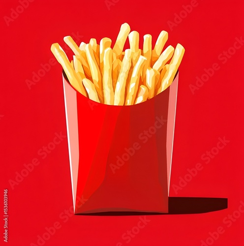 french fries in a red box