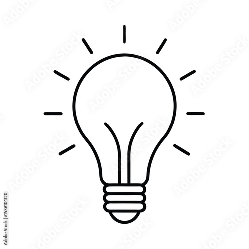 Bright idea a detailed vector illustration of a light bulb representing innovation and creativity