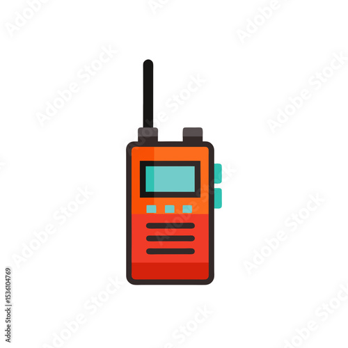 walkie talkie on white background 