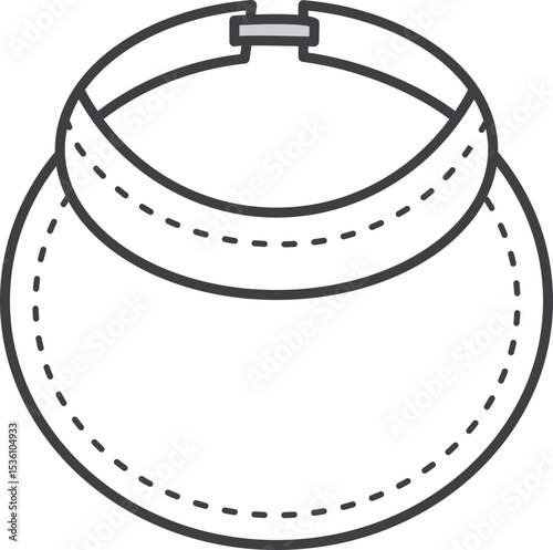 앞챙 넓은 끈모자 선캡 아이콘