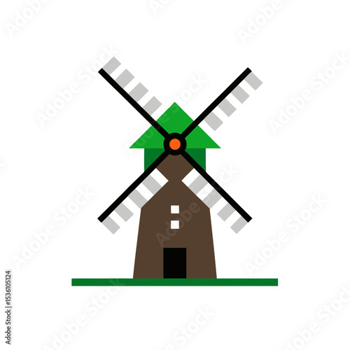 windmill on white background  .svg