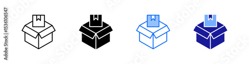 Product Release Multiple Style Icon Set Vector 