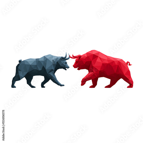 Geometric bull and bear faceoff
