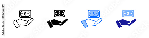 Investment Multiple Style Icon Set Vector 