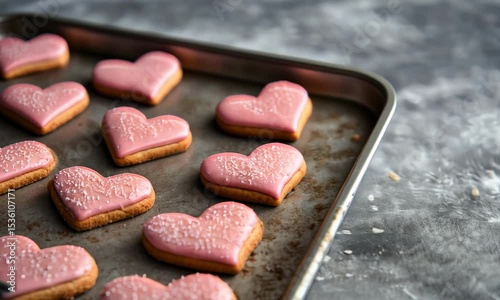 heart shaped cookies on a plate