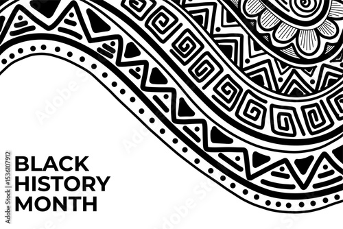 hand drawn black history month background