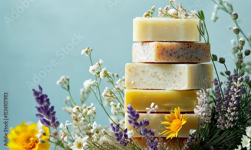 lavender soap and flowers