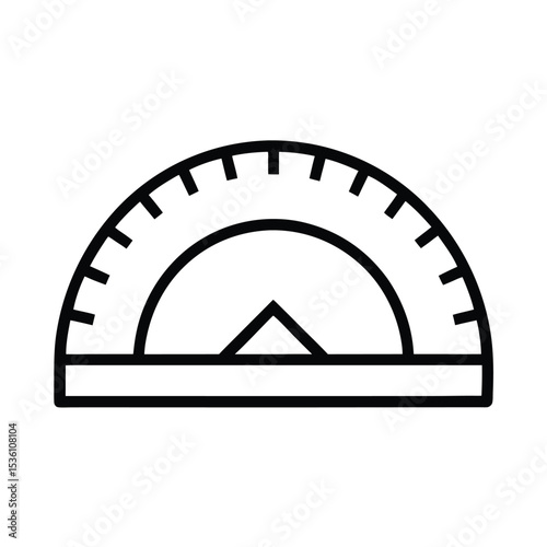 Precise and detailed protractor vector illustration for measurement and geometry designs