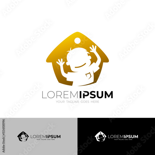 home logo for the welfare of young children, kids logo