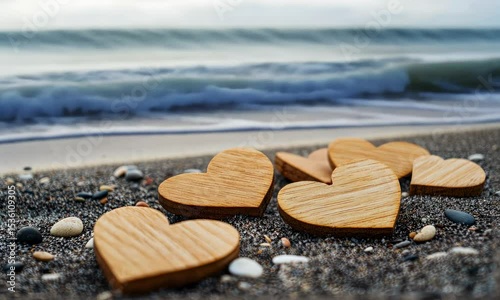 heart on the  beach