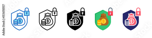 Income Protection Multiple Style Icon Set Collection.