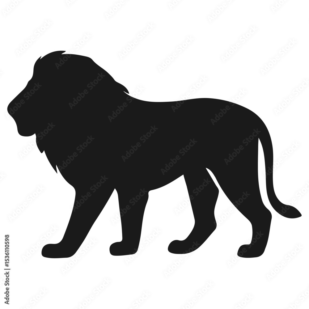 Obraz premium lion vector silhouette