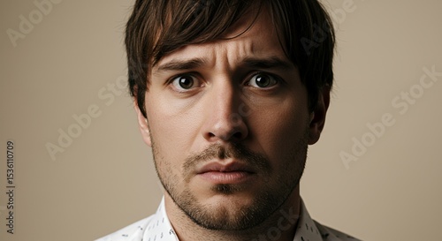 Portrait of a Concerned Young Man