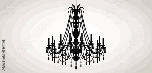 Elegant Black Silhouette Crystal Chandelier Design