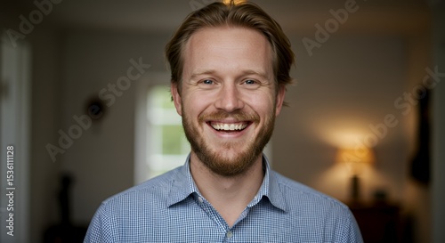 Portrait of a Happy Man Indoors