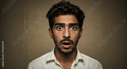 Astonished Man Portrait: A Captivating Close-Up