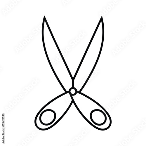 High resolution vector illustration of scissors sharp detailed design for graphic projects