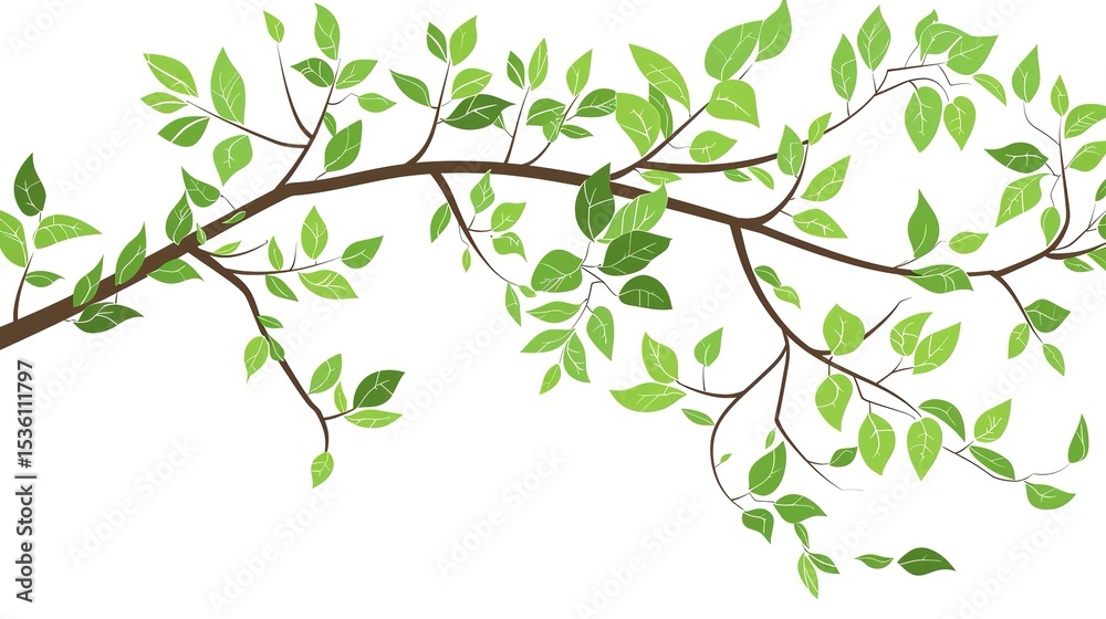 Obraz premium An olive branch adorned with lush green leaves is beautifully isolated on a clean white background, a symbol of peace and tranquility created by generative AI. The fresh and vibrant leaves enhance the