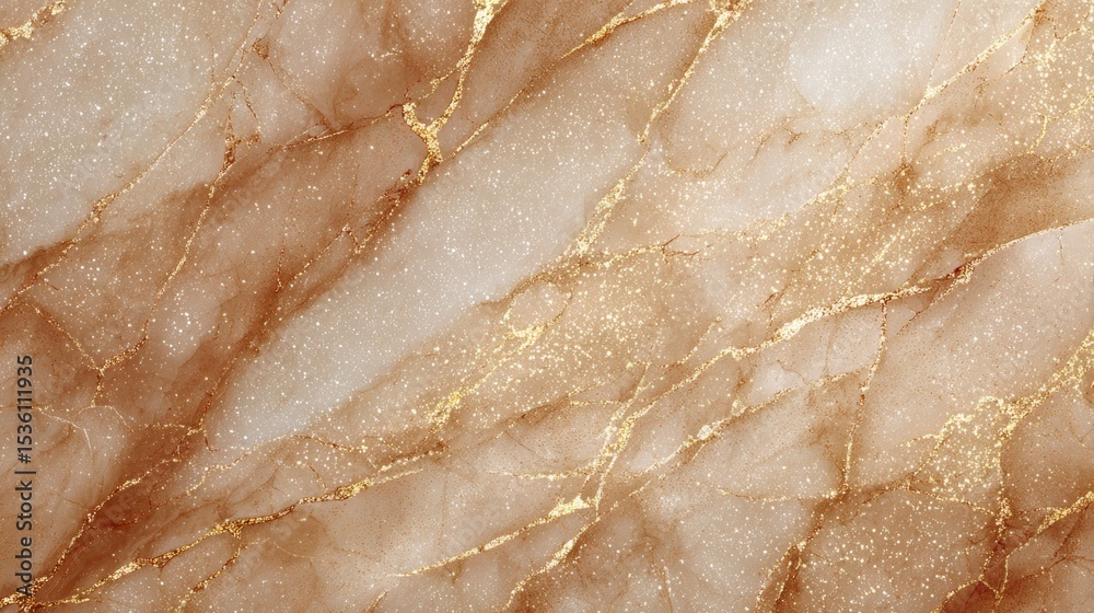 Obraz premium Elegant Golden Beige Marble with Pearl White Accent Design