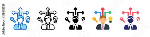 Opportunities Multiple Style Icon Set Collection.