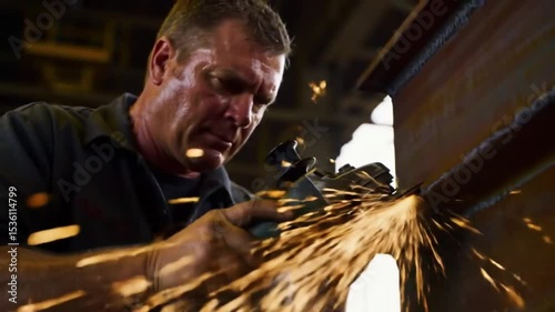 welder working in the workshop