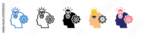 Professional Skills Multiple Style Icon Set Collection.