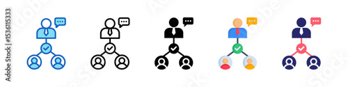 Task Delegation Multiple Style Icon Set Collection.