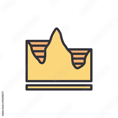 Abstract Illustration Of Rock Formation With Horizontal Stratification