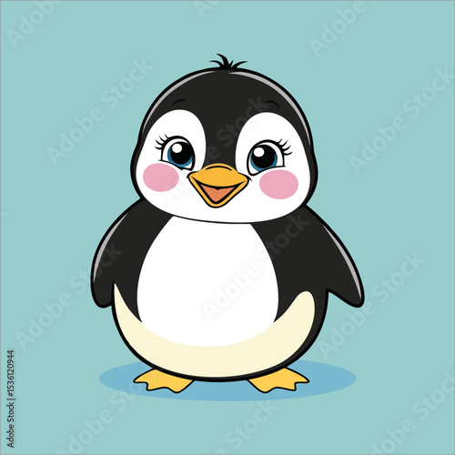 Cute Penguin Childish Cartoon